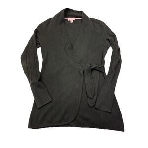 Lilly Pulitzer Cashmere Tie Waist Wrap Cardigan Women’s Sz S Cable Knit